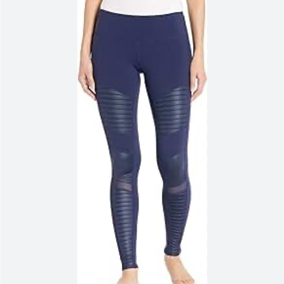 ALO Yoga Pants - ALO YOGA MOTO Leggings blue Small